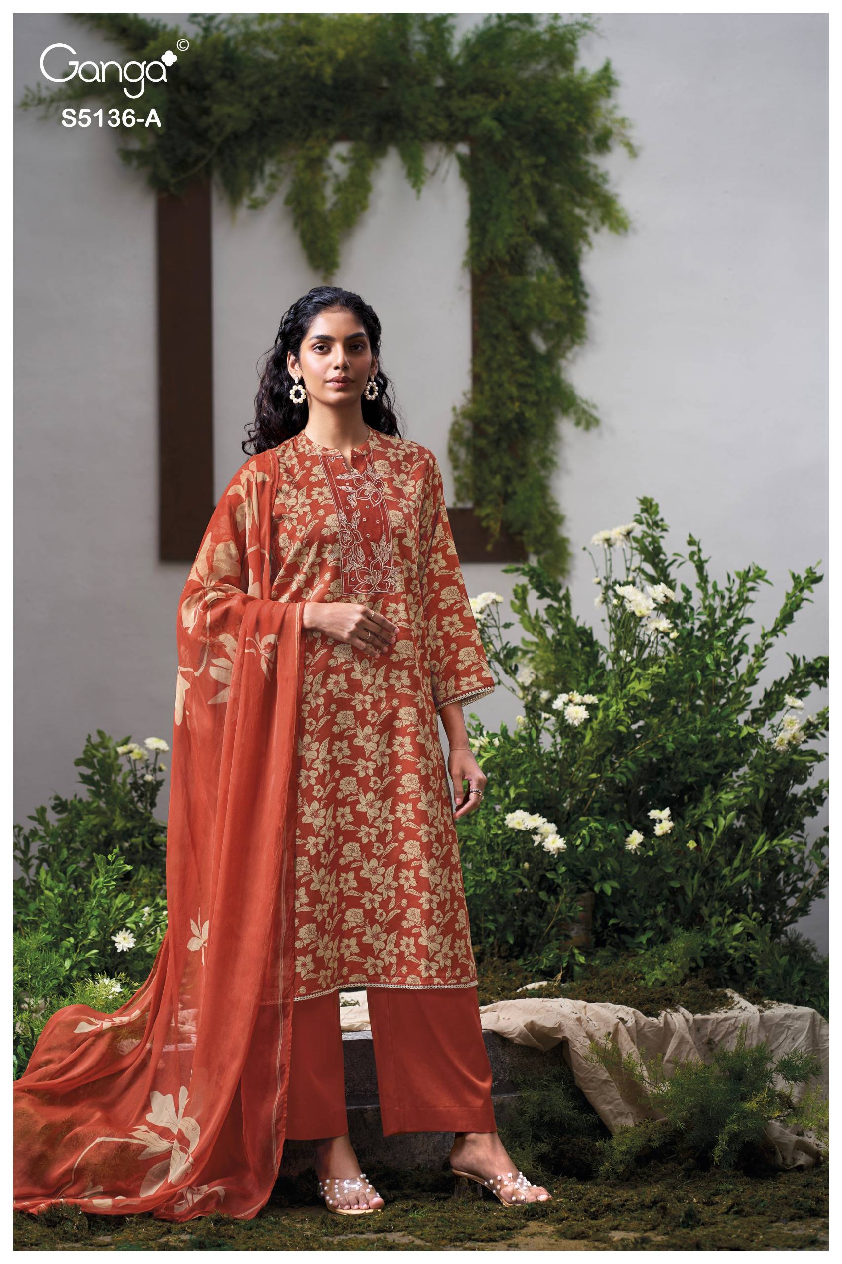 TILOTAMA 5136 SERIES BY GANGA FASHION Beautiful Colourful COTTON SATIN Dresses At Wholesale Price